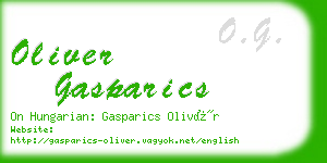 oliver gasparics business card